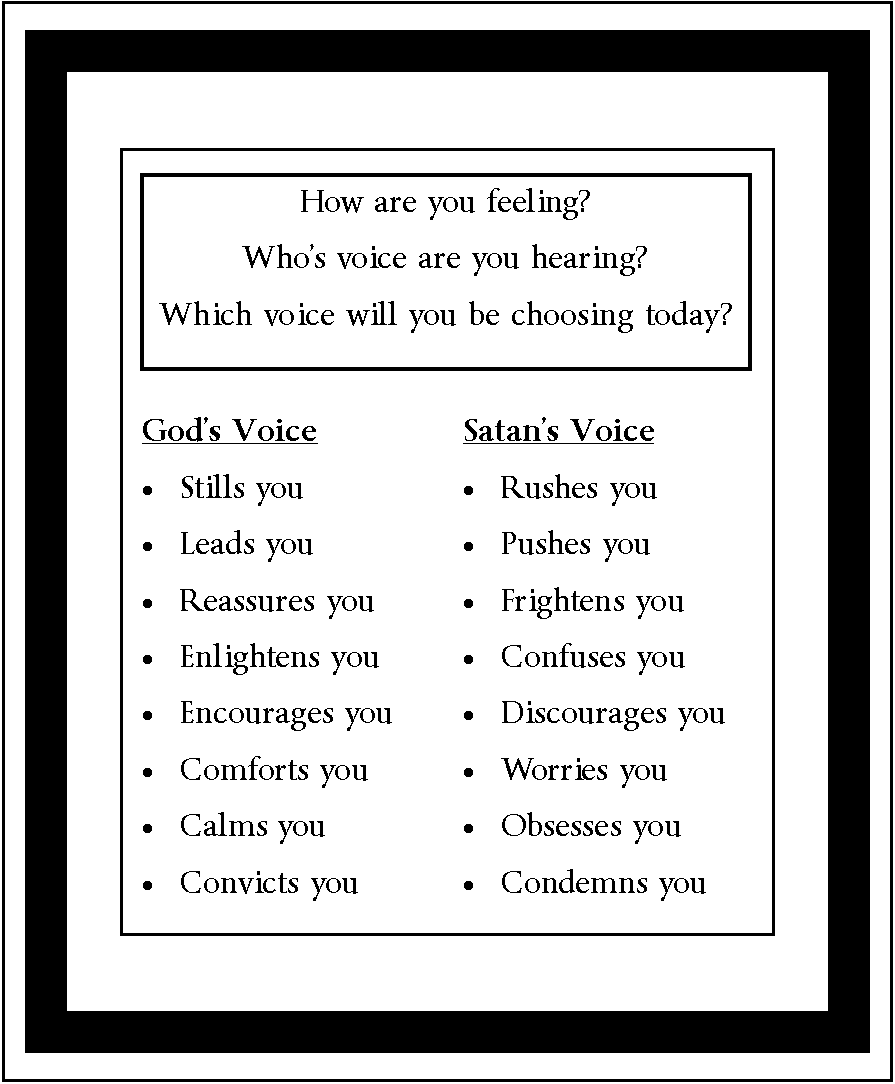 God’s Voice vs. Satan’s Voice